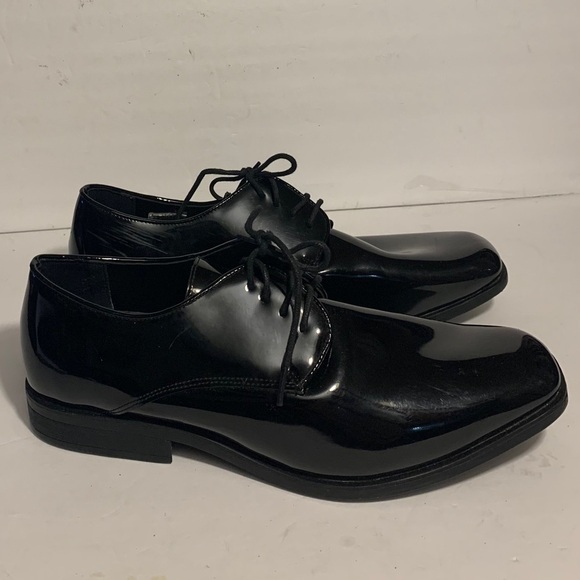 Vangelo black patent Oxford Tux 1 shoe 12M - Picture 2 of 13